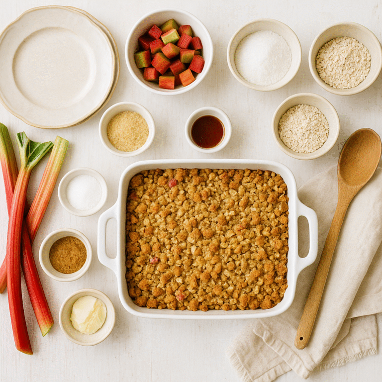Low fodmap Rhubarb crumble recipe for Crohn's